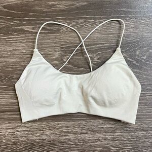 Strappy Sports Bra - Stone Color - Removable Pads